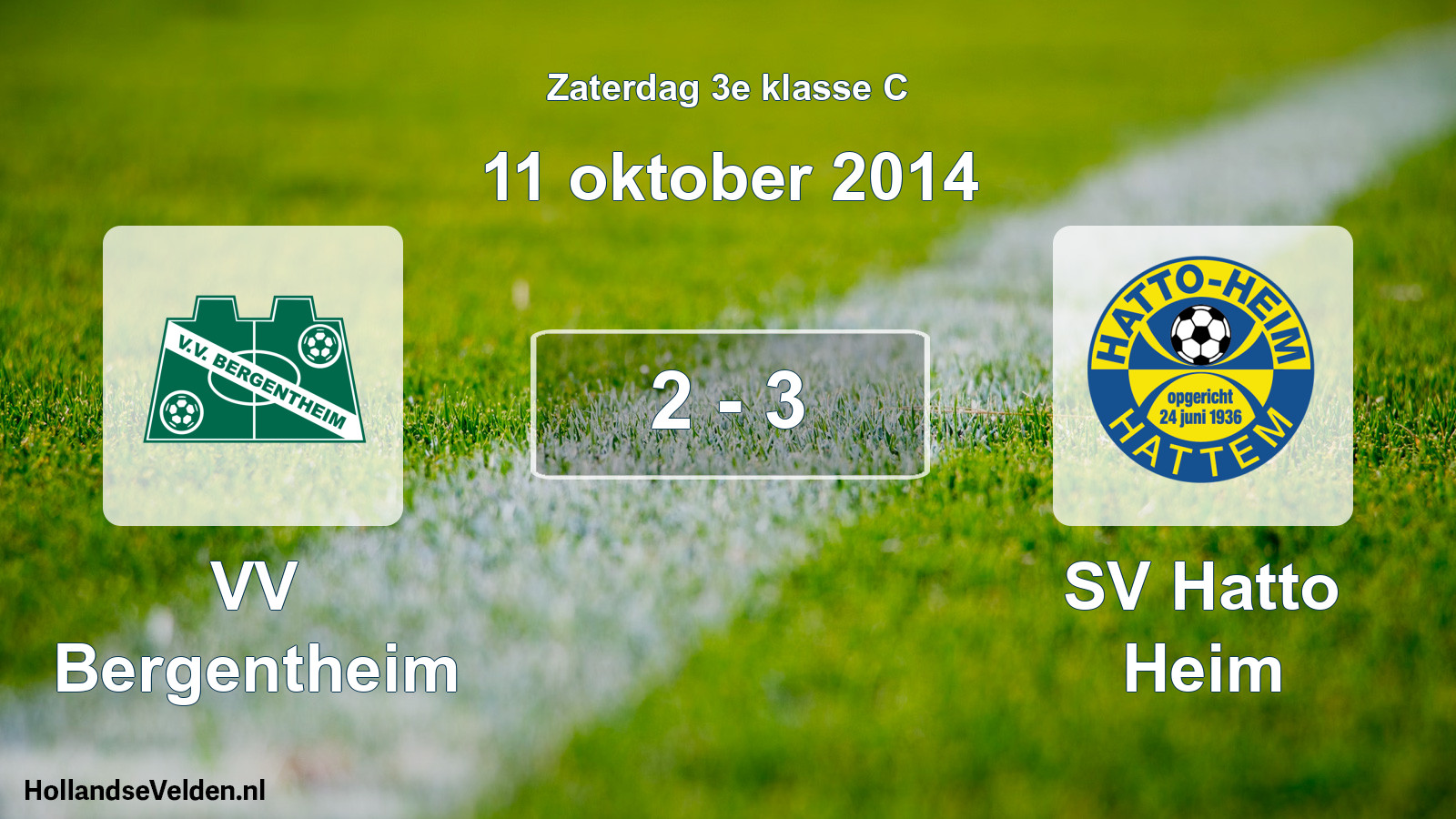 Total number of matches played: VV Bergentheim - SV Hatto Heim 2 - 3 (11 October 2014)