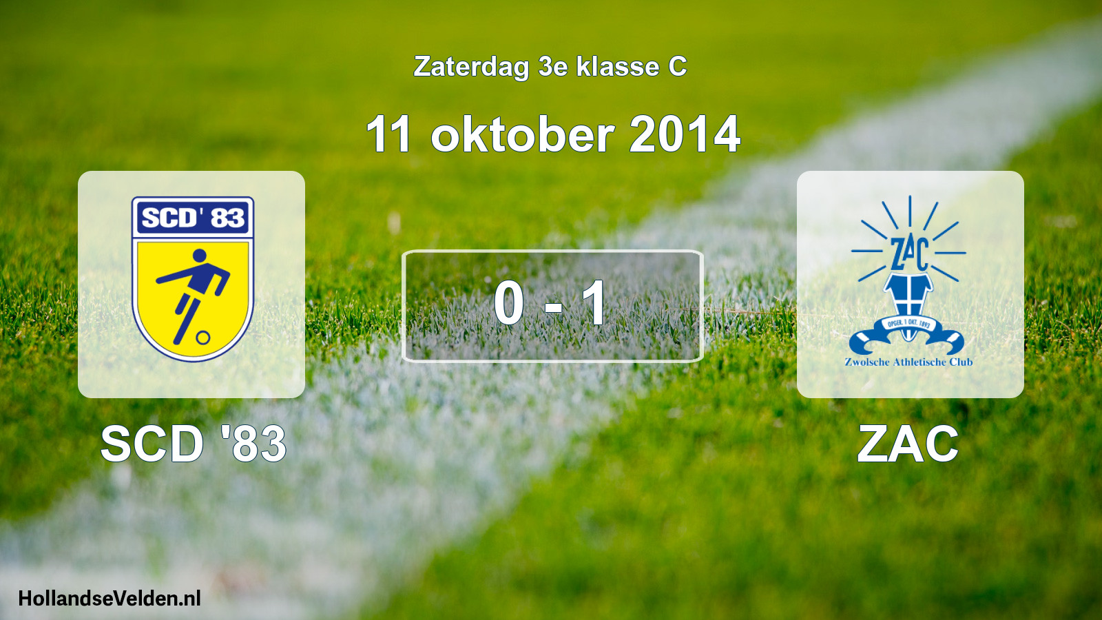 Total number of matches played: SCD '83 - ZAC 0 - 1 (11 October 2014)