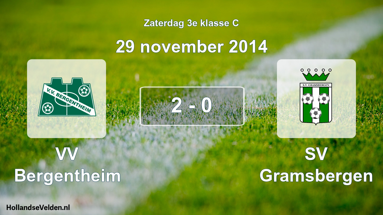 Total number of matches played: VV Bergentheim - SV Gramsbergen 2 - 0 (29 November 2014)