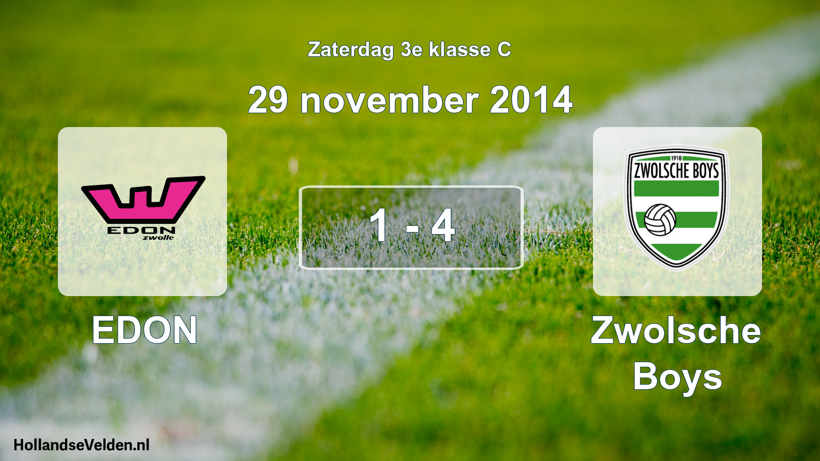 Total number of matches played: EDON - Zwolsche Boys 1 - 4 (29 November 2014)
