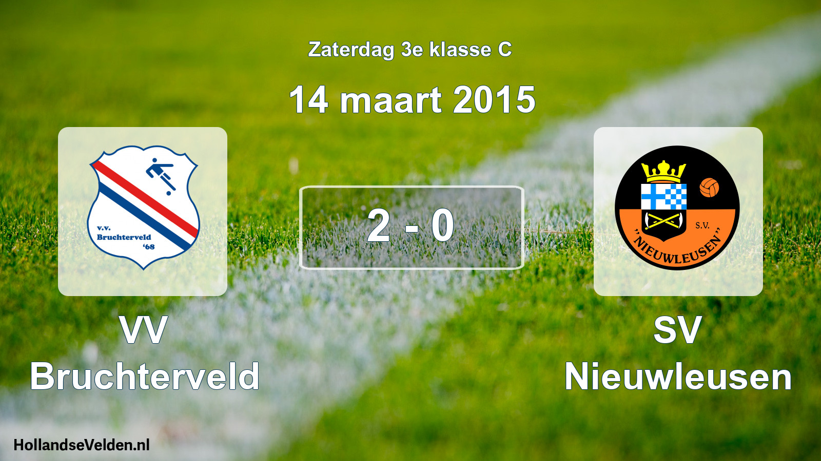 Total number of matches played: VV Bruchterveld - SV Nieuwleusen 2 - 0 (14 March 2015)