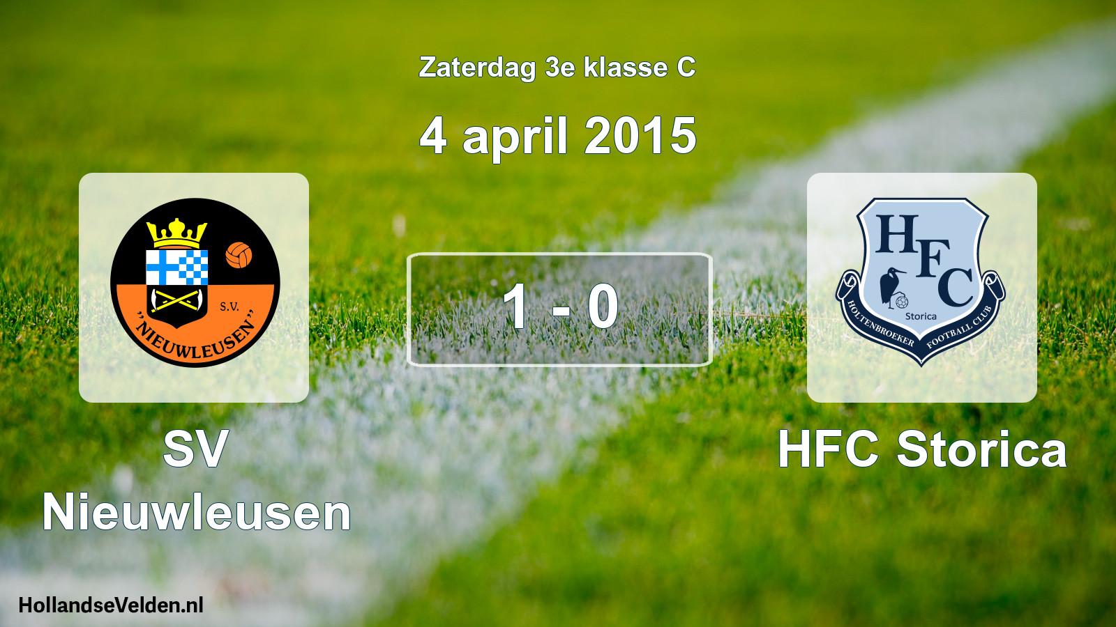 Total number of matches played: SV Nieuwleusen - HFC Storica 1 - 0 (4 April 2015)