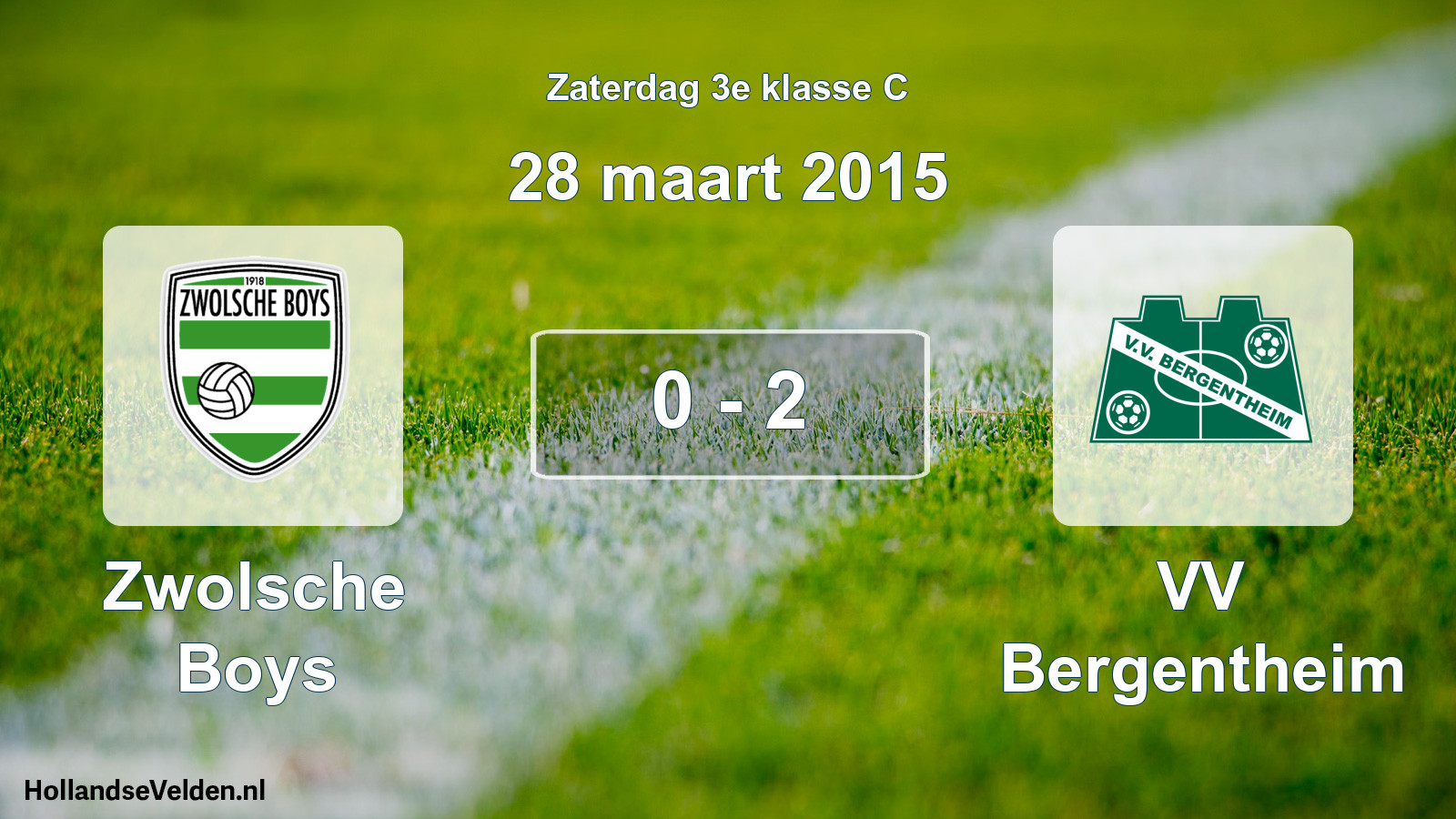 Total number of matches played: Zwolsche Boys - VV Bergentheim 0 - 2 (28 March 2015)