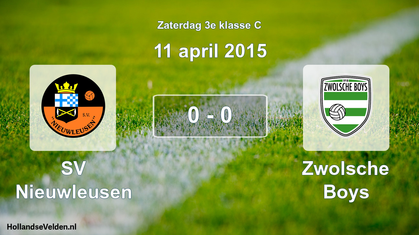 Total number of matches played: SV Nieuwleusen - Zwolsche Boys 0 - 0 (11 April 2015)