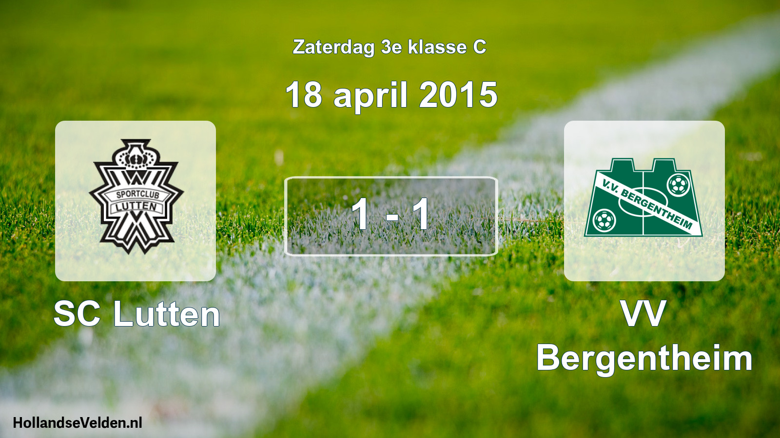 Total number of matches played: SC Lutten - VV Bergentheim 1 - 1 (18 April 2015)