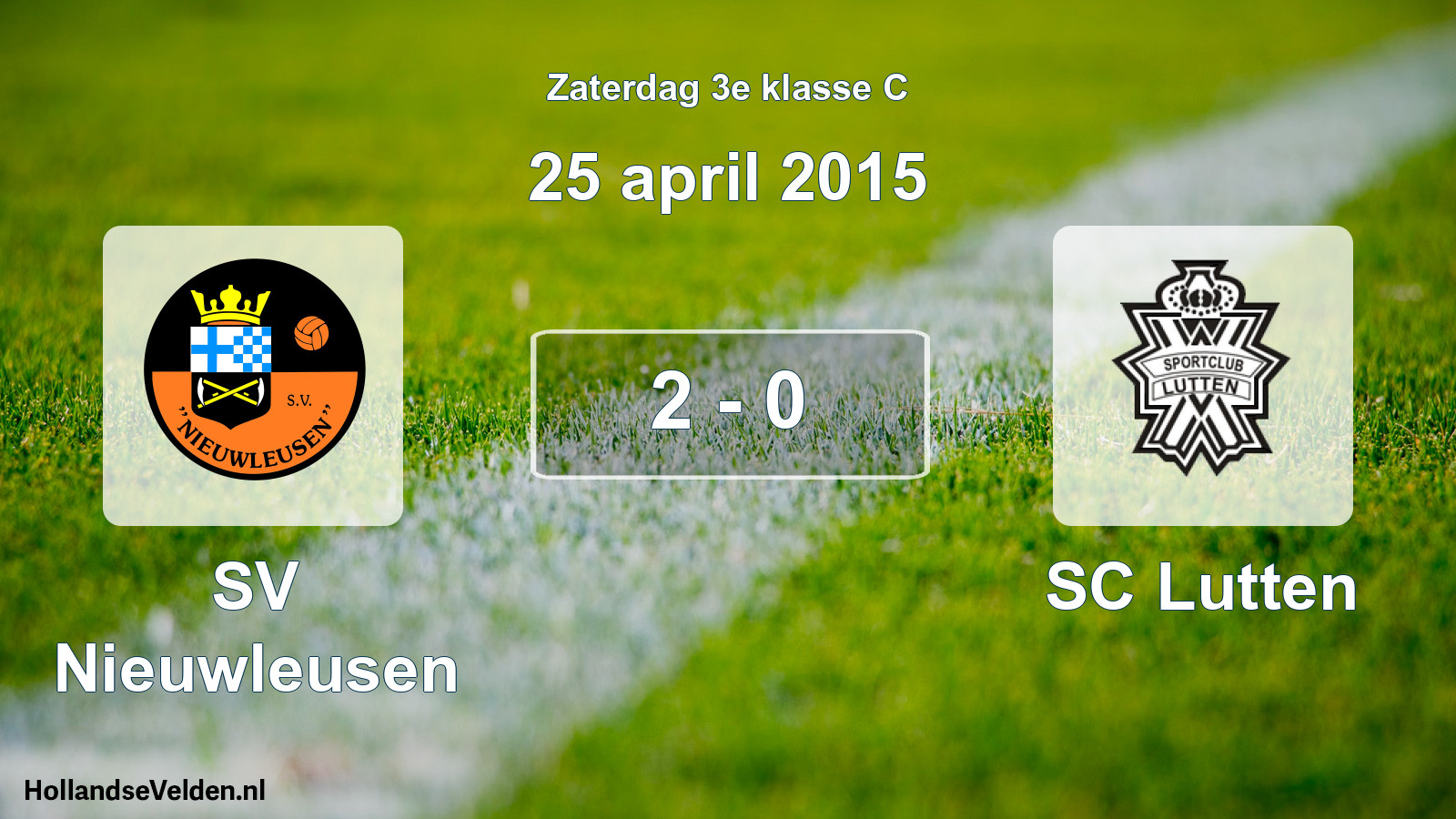 Total number of matches played: SV Nieuwleusen - SC Lutten 2 - 0 (25 April 2015)