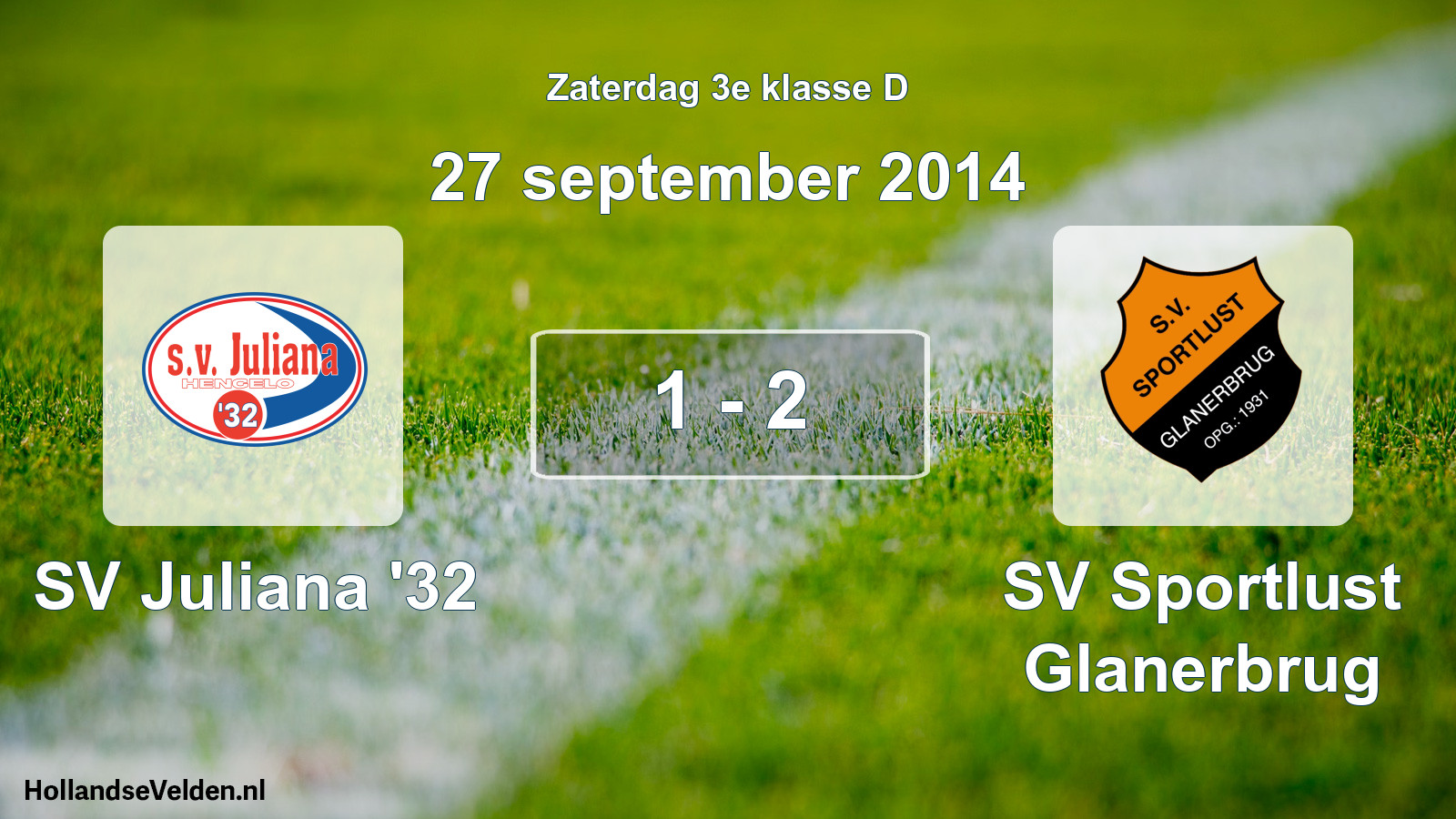 Total number of matches played: SV Juliana '32 - SV Sportlust Glanerbrug 1 - 2 (27 September 2014)