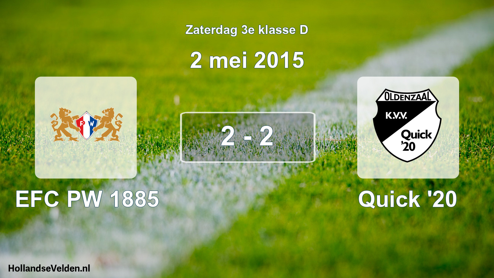 Total number of matches played: PW 1885 - Quick '20 2 - 2 (2 May 2015)