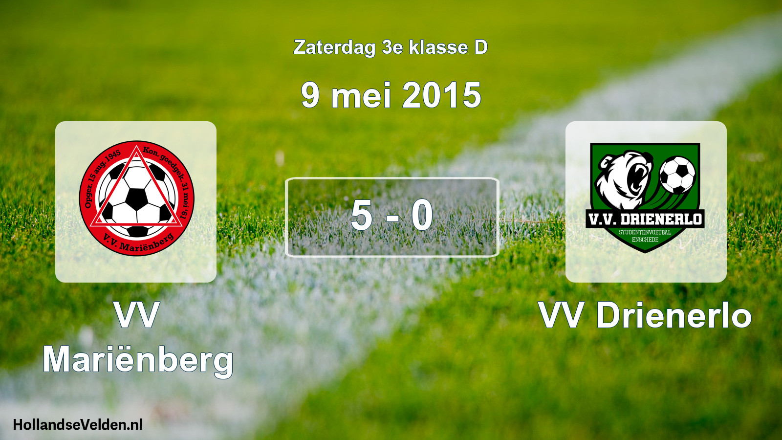 Total number of matches played: VV Mariënberg - VV Drienerlo 5 - 0 (9 May 2015)