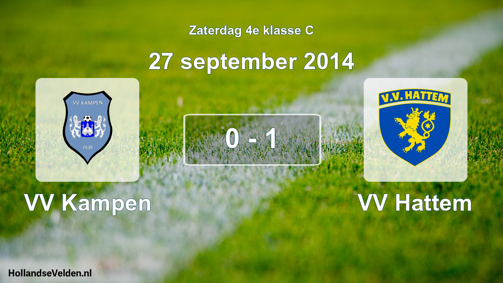 Total number of matches played: VV Kampen - VV Hattem 0 - 1 (27 September 2014)