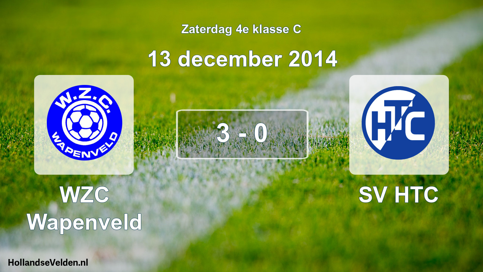 Total number of matches played: WZC Wapenveld - SV HTC 3 - 0 (13 December 2014)