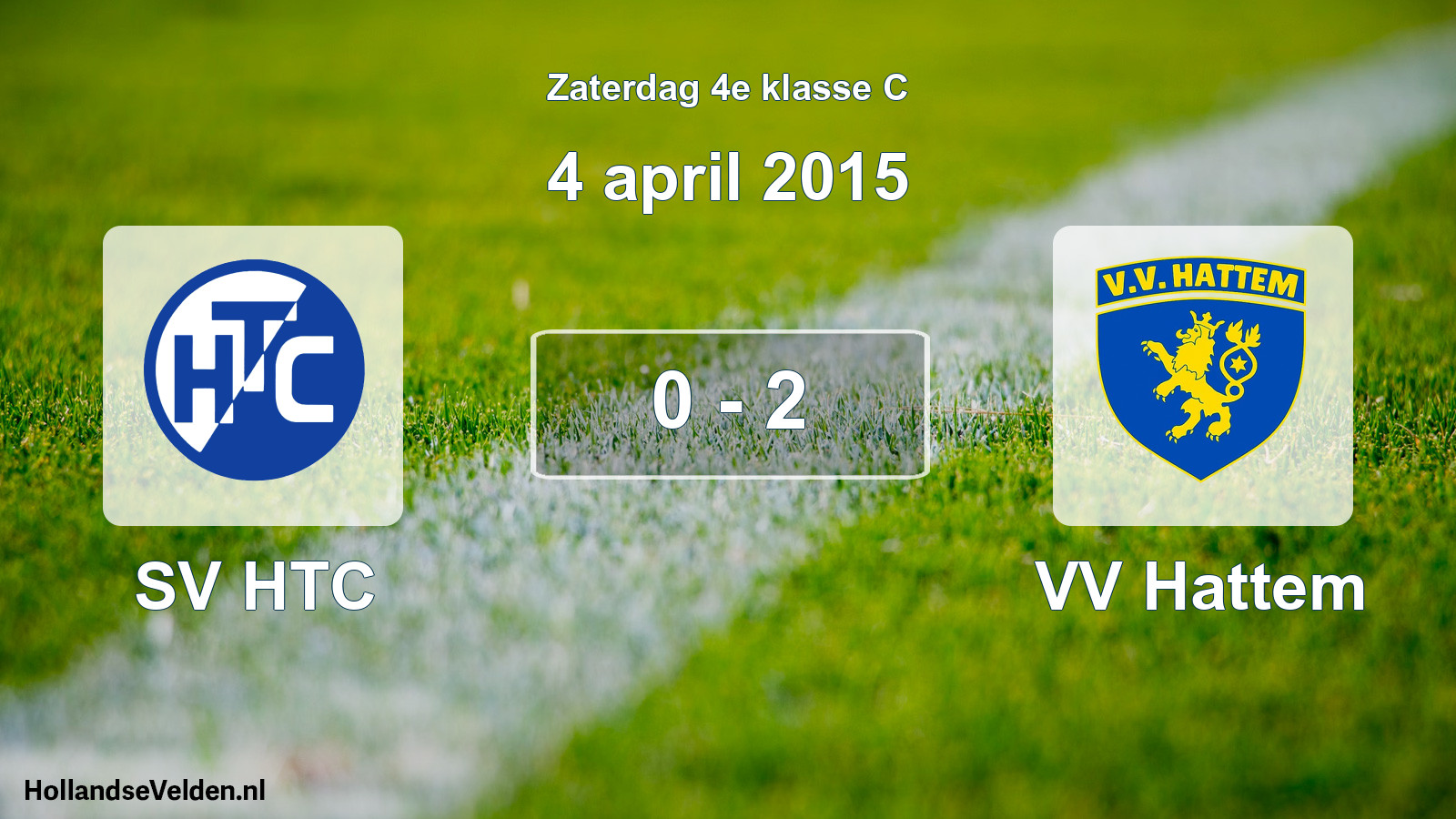 Total number of matches played: SV HTC - VV Hattem 0 - 2 (4 April 2015)