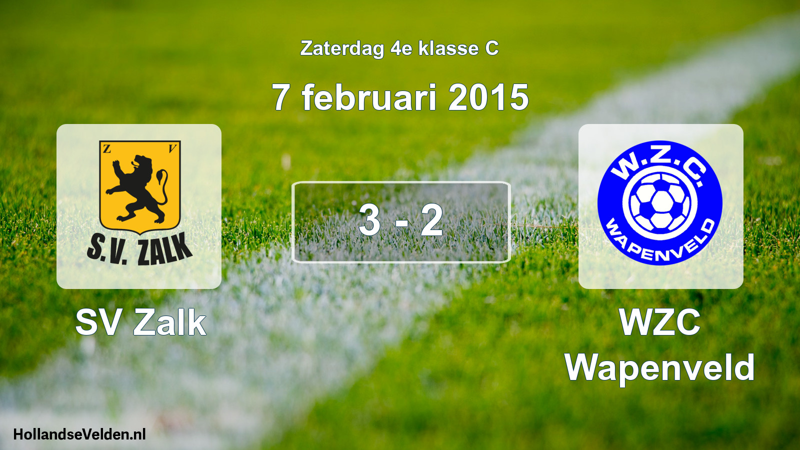 Total number of matches played: SV Zalk - WZC Wapenveld 3 - 2 (7 February 2015)