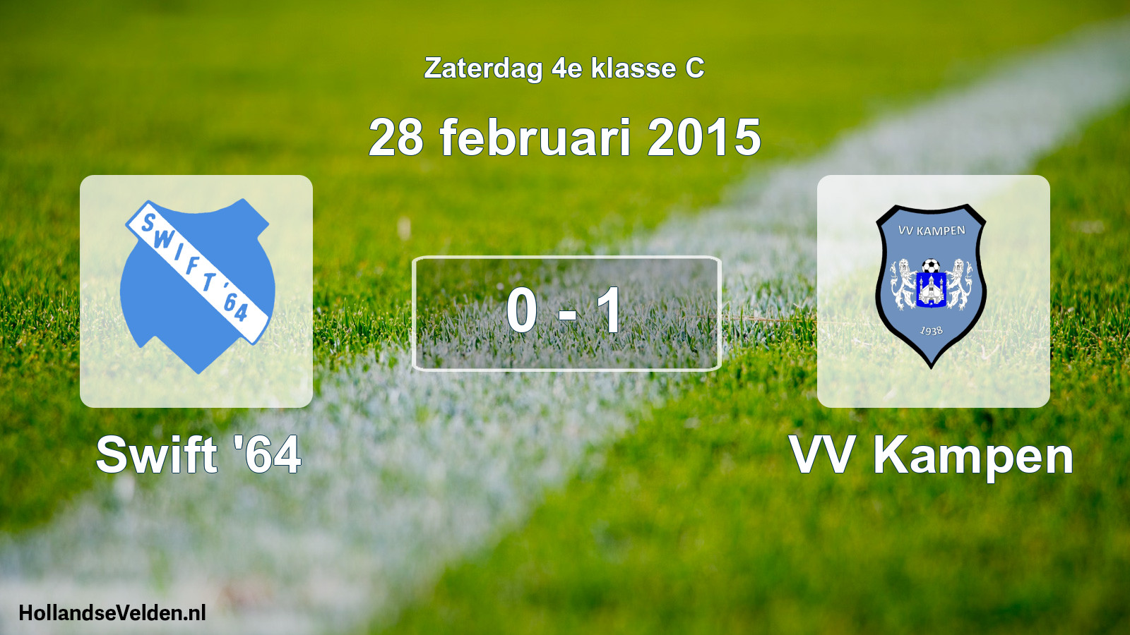 Total number of matches played: Swift '64 - VV Kampen 0 - 1 (28 February 2015)