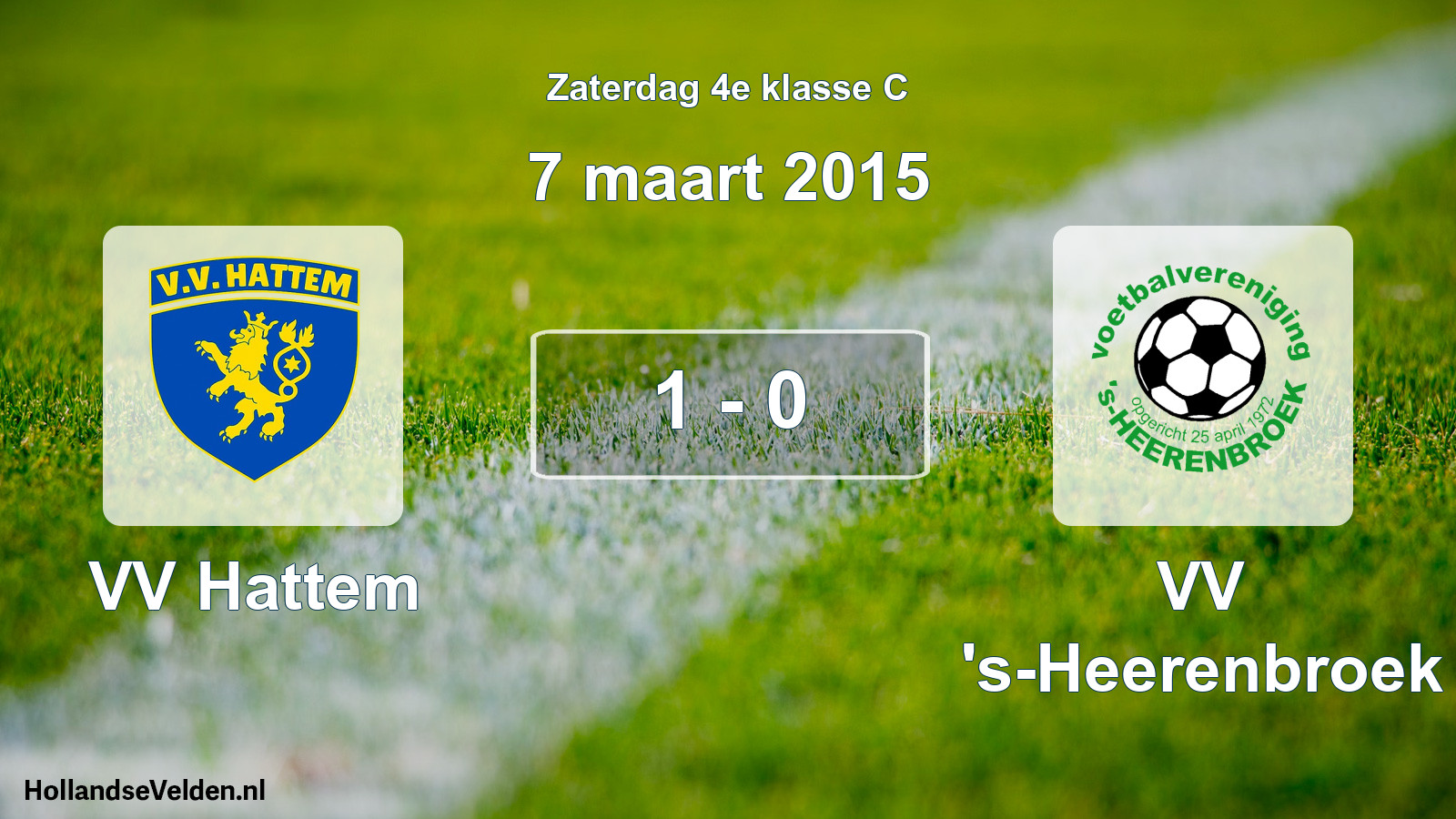 Total number of matches played: VV Hattem - VV 's-Heerenbroek 1 - 0 (7 March 2015)