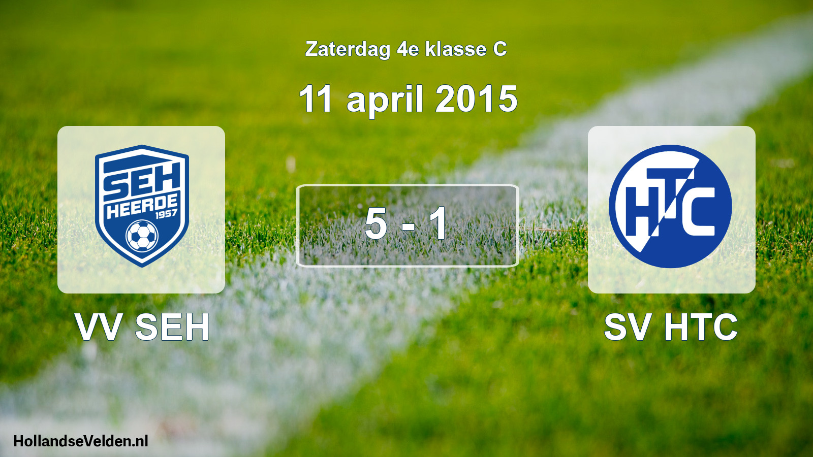 Total number of matches played: VV SEH - SV HTC 5 - 1 (11 April 2015)