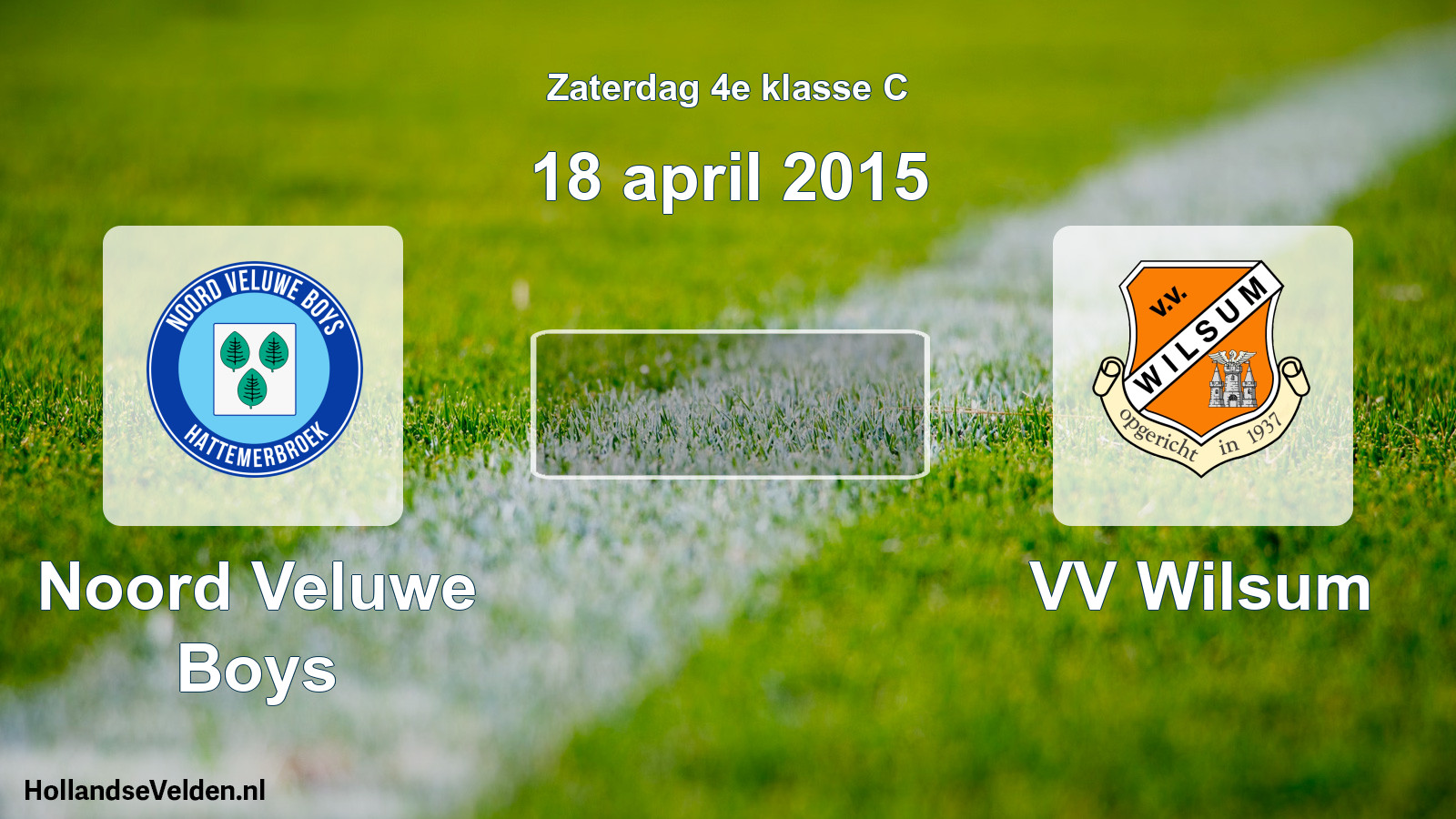Scheduled Match: Noord Veluwe Boys - VV Wilsum (18 April 2015)