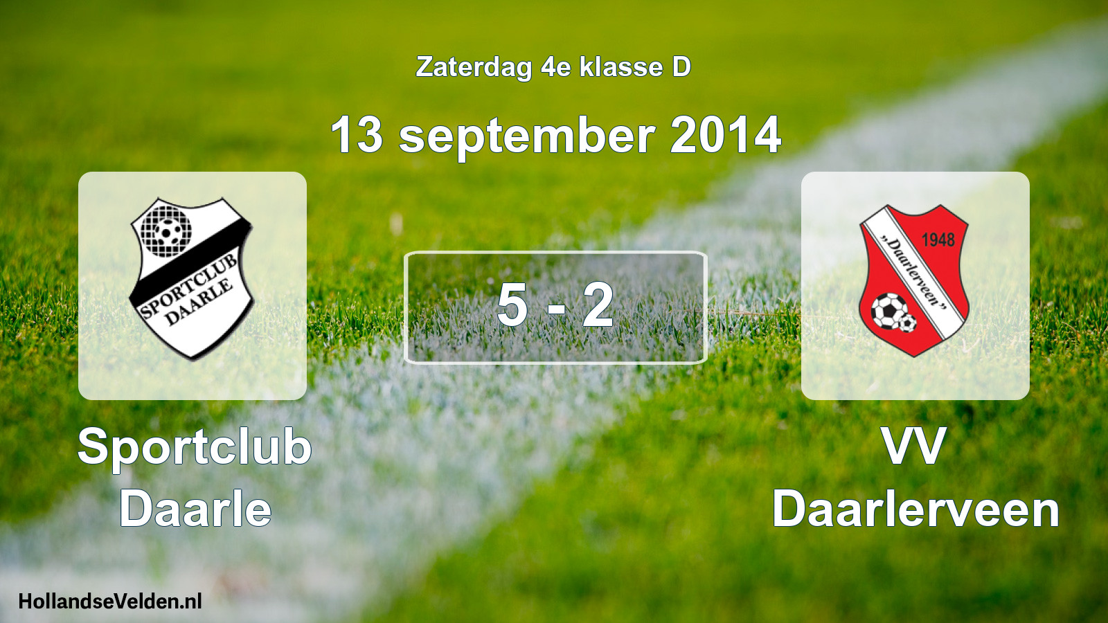Total number of matches played: Sportclub Daarle - VV Daarlerveen 5 - 2 (13 September 2014)