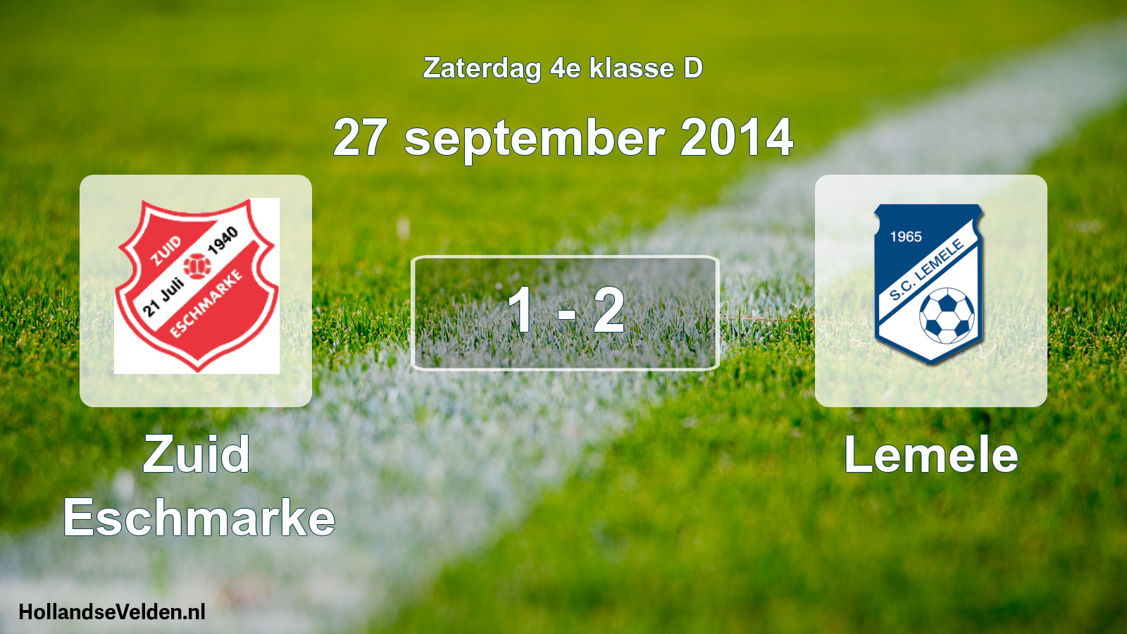 Total number of matches played: Zuid Eschmarke - Lemele 1 - 2 (27 September 2014)