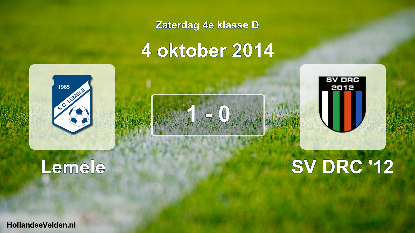 Total number of matches played: Lemele - SV DRC '12 1 - 0 (4 October 2014)