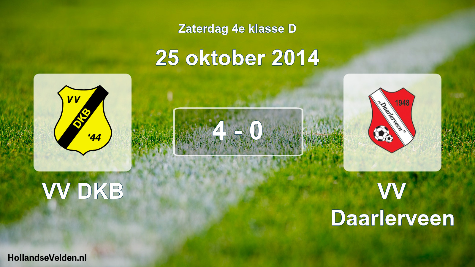 Total number of matches played: VV DKB - VV Daarlerveen 4 - 0 (25 October 2014)