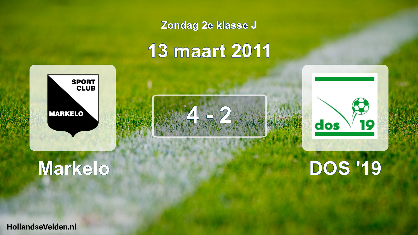 Total number of matches played: Markelo - DOS '19 4 - 2 (13 March 2011)