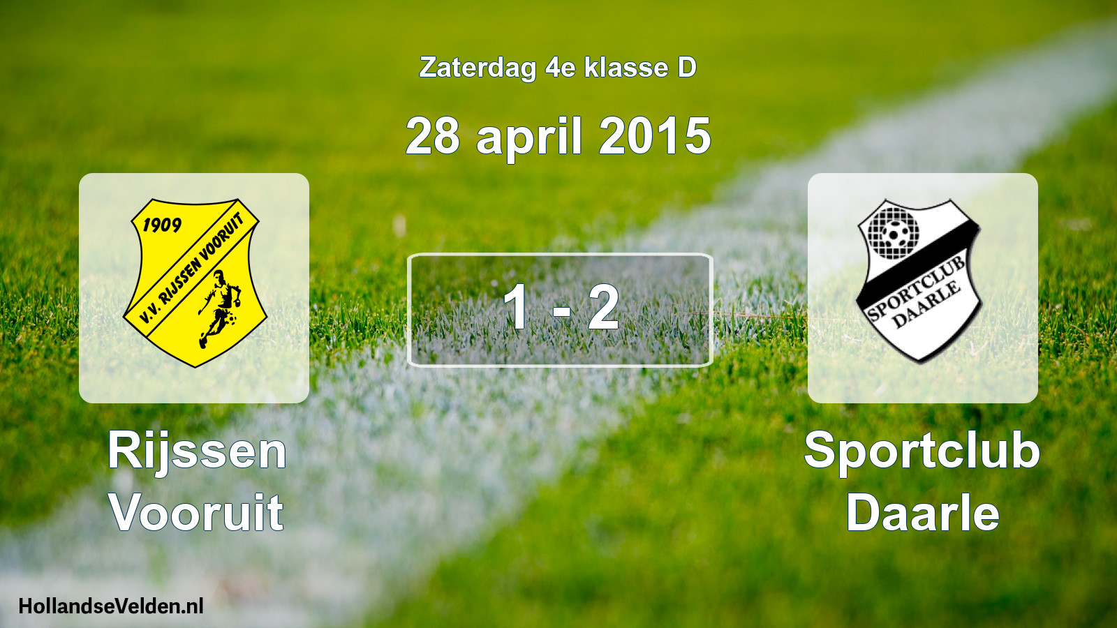 Total number of matches played: Rijssen Vooruit - Sportclub Daarle 1 - 2 (28 April 2015)