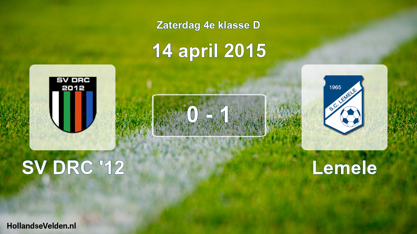 Total number of matches played: SV DRC '12 - Lemele 0 - 1 (14 April 2015)