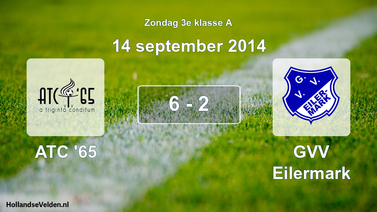 Total number of matches played: ATC '65 - GVV Eilermark 6 - 2 (14 September 2014)