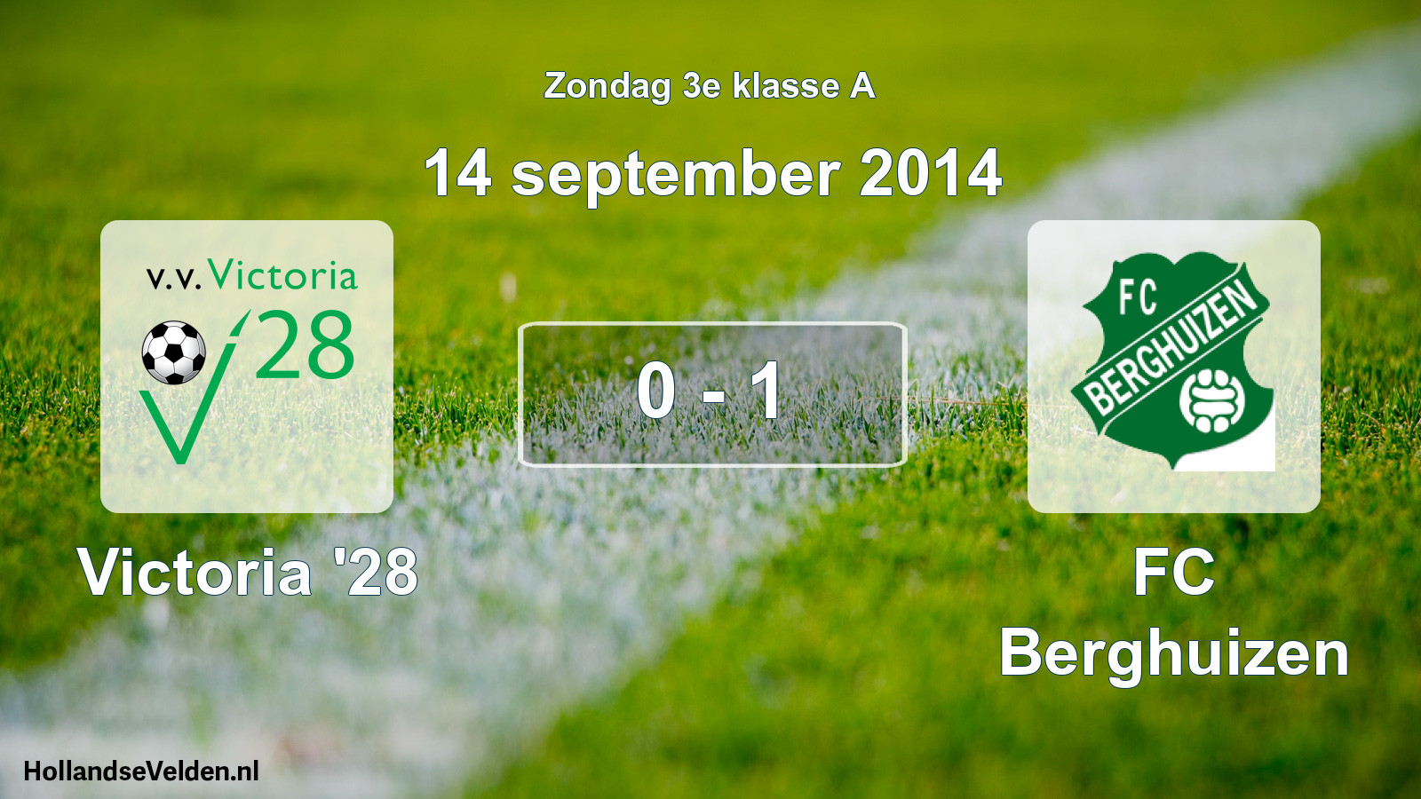 Total number of matches played: Victoria '28 - FC Berghuizen 0 - 1 (14 September 2014)