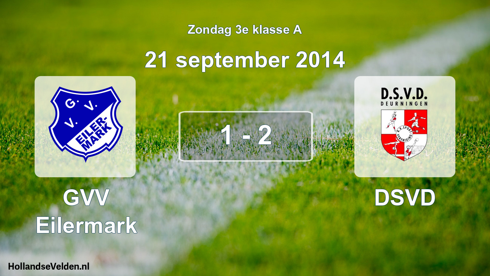 Total number of matches played: GVV Eilermark - DSVD 1 - 2 (21 September 2014)