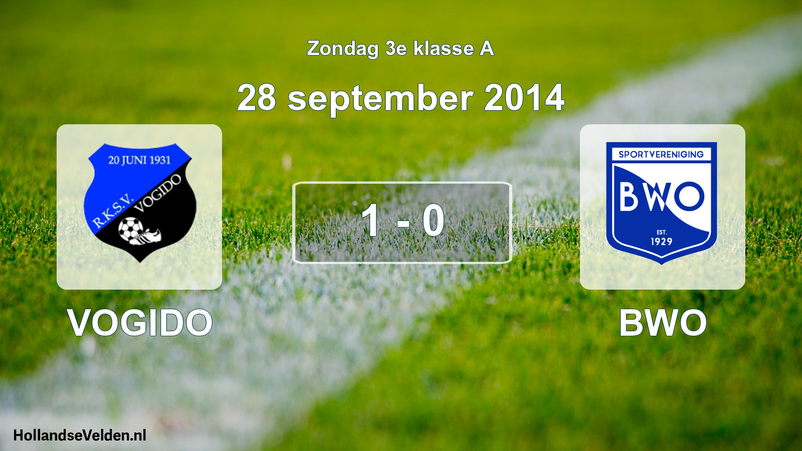 Total number of matches played: VOGIDO - BWO 1 - 0 (28 September 2014)