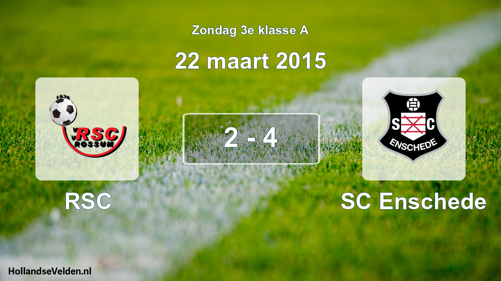 Total number of matches played: RSC - SC Enschede 2 - 4 (22 March 2015)