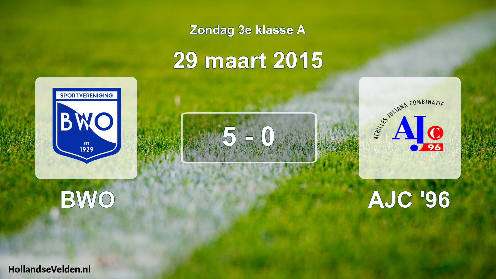 Total number of matches played: BWO - AJC '96 5 - 0 (29 March 2015)