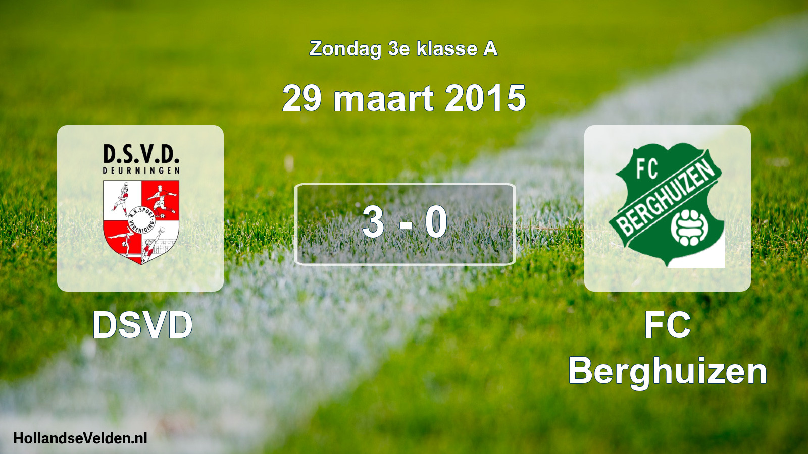 Total number of matches played: DSVD - FC Berghuizen 3 - 0 (29 March 2015)