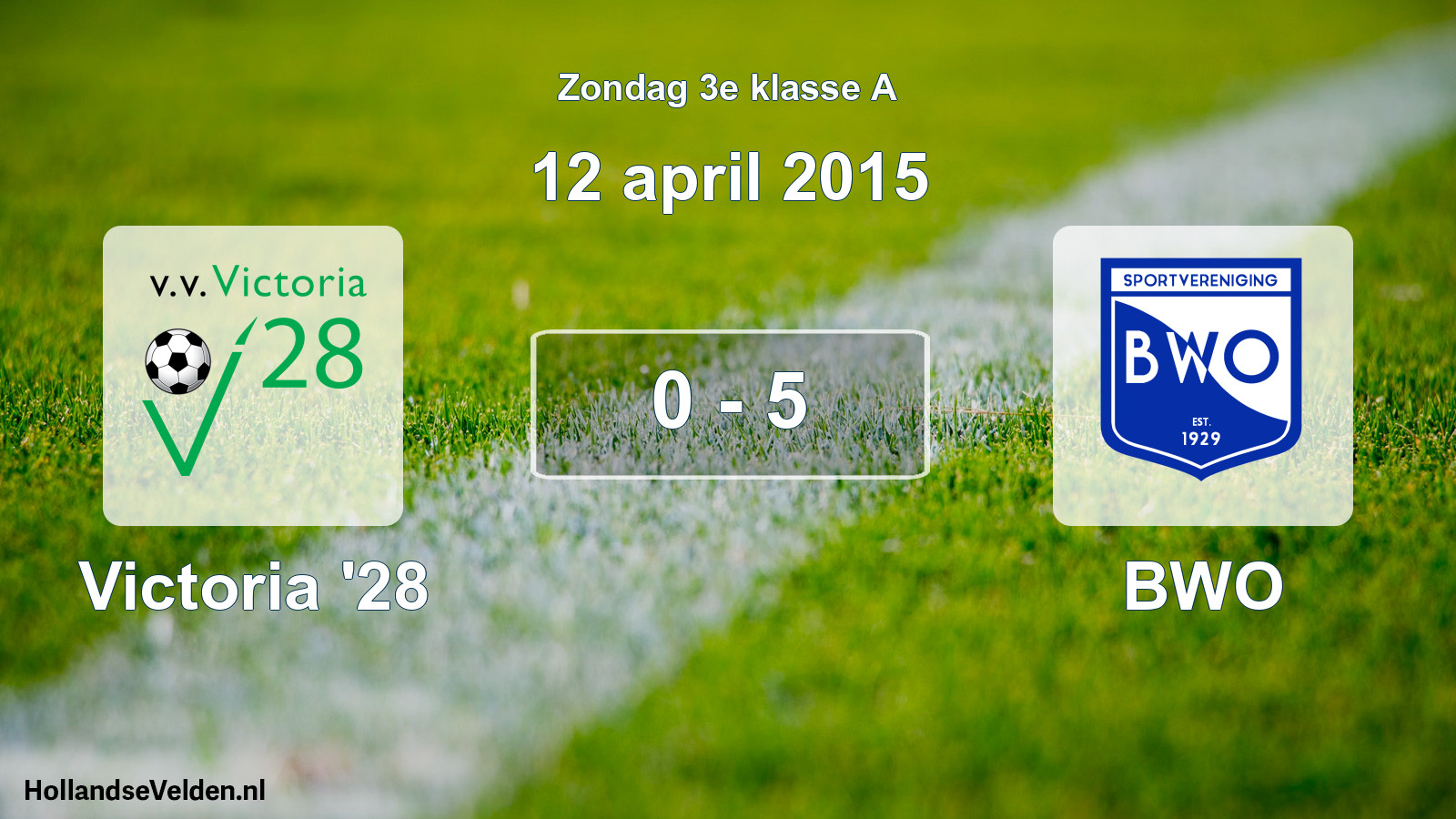 Total number of matches played: Victoria '28 - BWO 0 - 5 (12 April 2015)