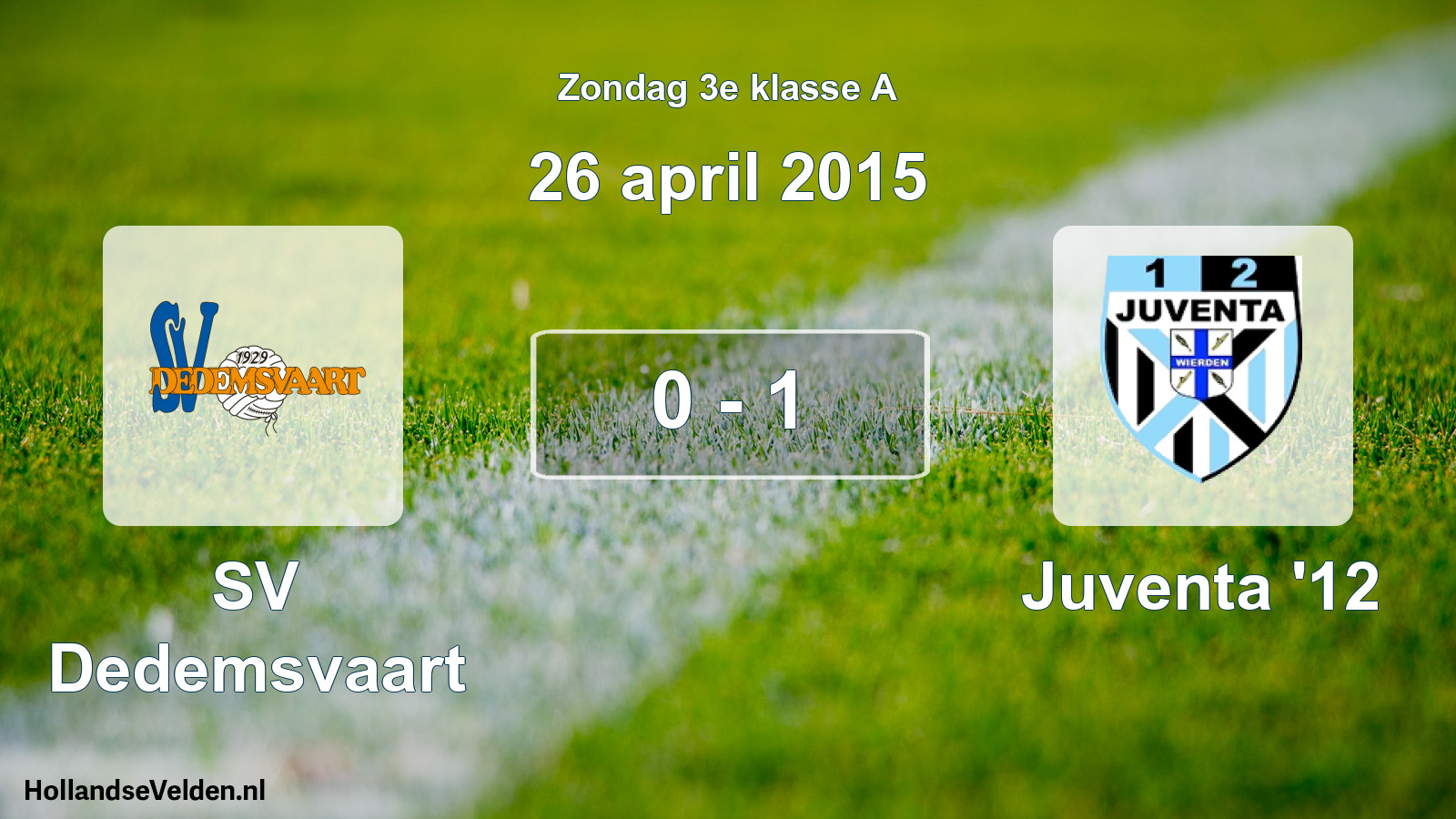 Total number of matches played: SV Dedemsvaart - Juventa '12 0 - 1 (26 April 2015)