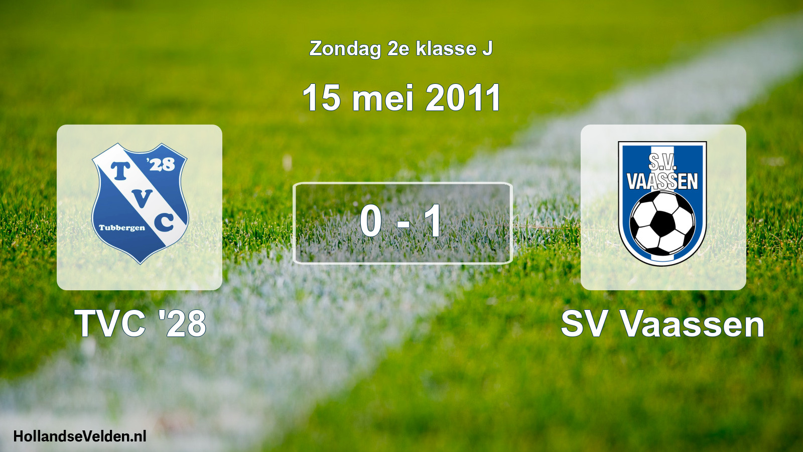 Total number of matches played: TVC '28 - SV Vaassen 0 - 1 (15 May 2011)