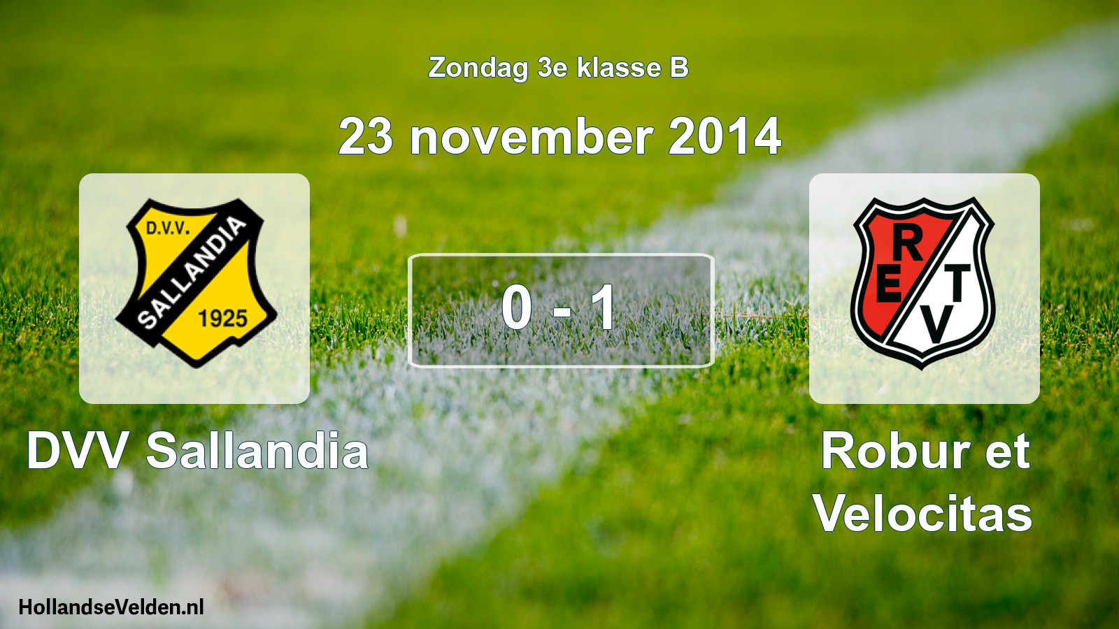 Total number of matches played: DVV Sallandia - Robur et Velocitas 0 - 1 (23 November 2014)