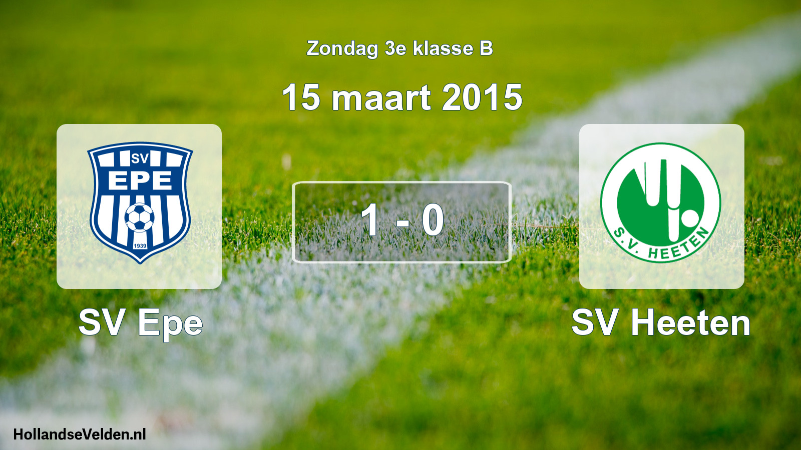 Total number of matches played: SV Epe - SV Heeten 1 - 0 (15 March 2015)