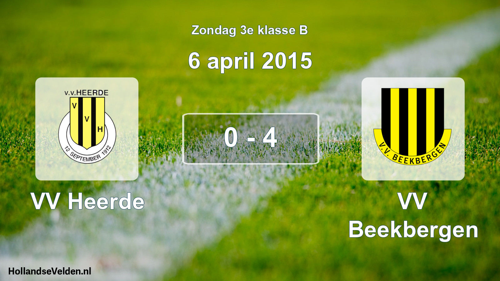Total number of matches played: VV Heerde - VV Beekbergen 0 - 4 (6 April 2015)