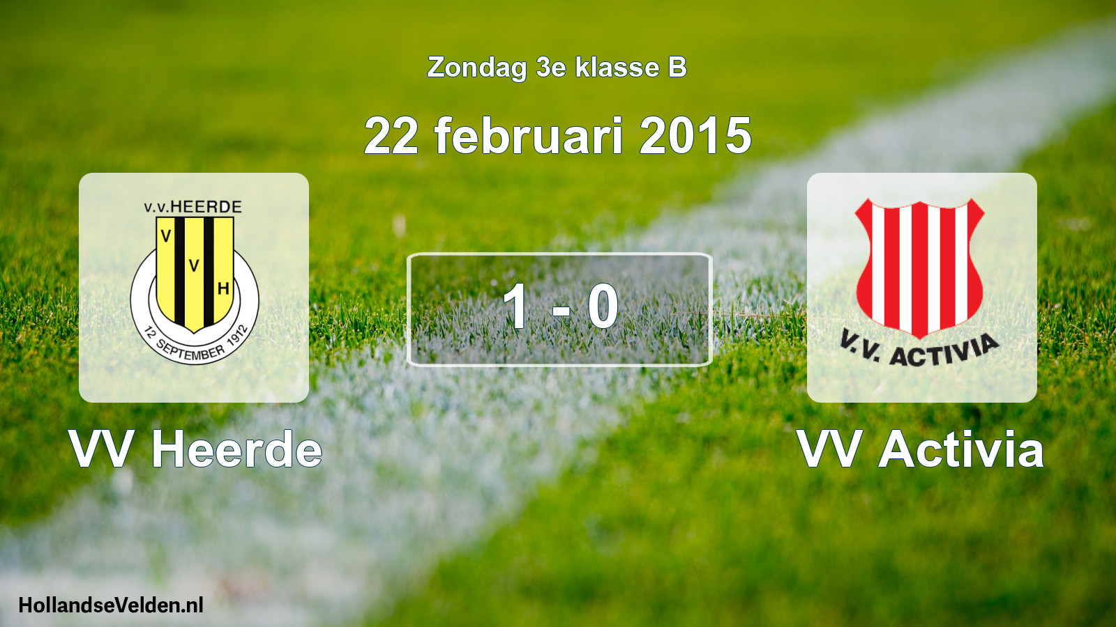 Total number of matches played: VV Heerde - VV Activia 1 - 0 (22 February 2015)