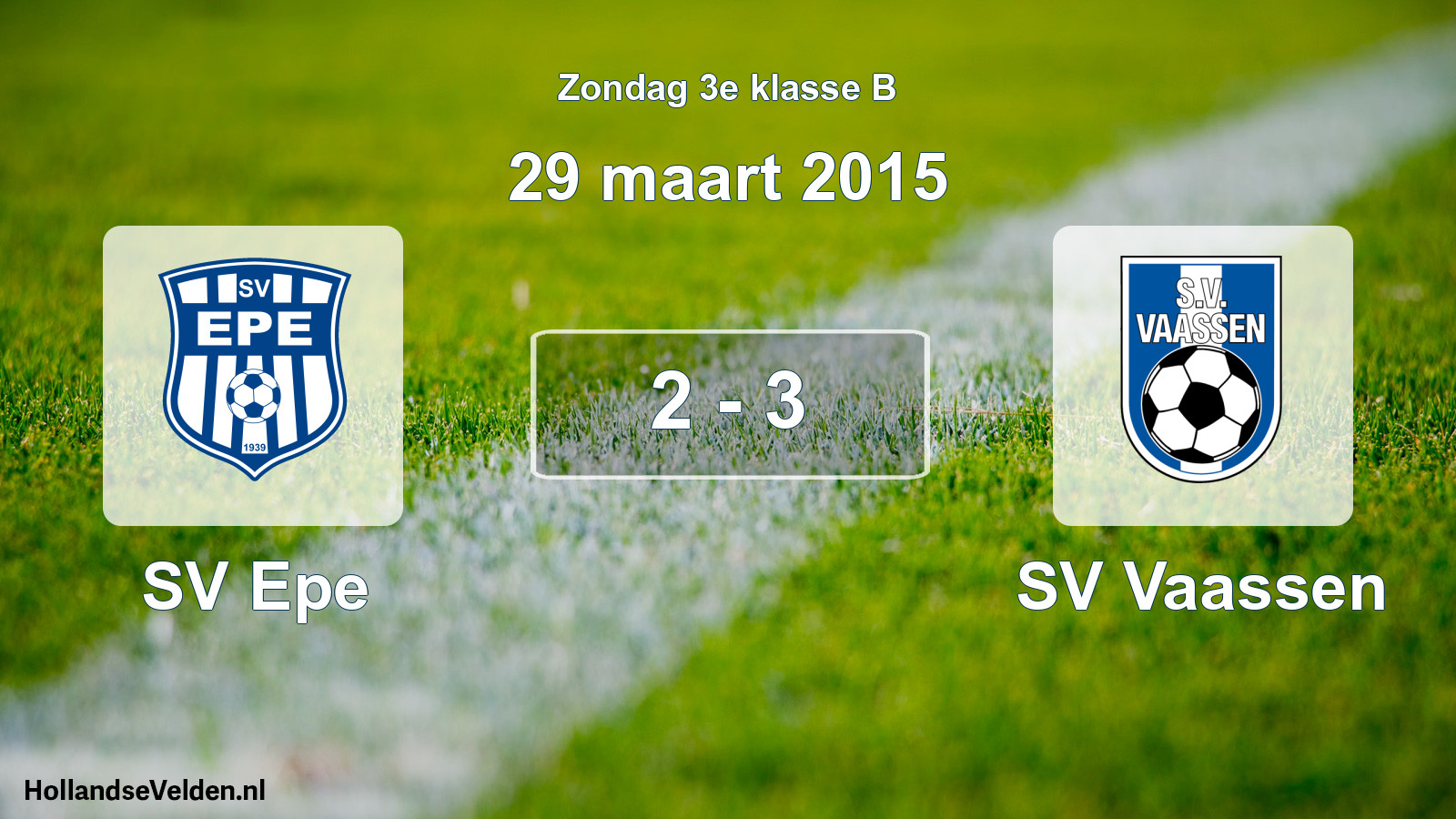 Total number of matches played: SV Epe - SV Vaassen 2 - 3 (29 March 2015)