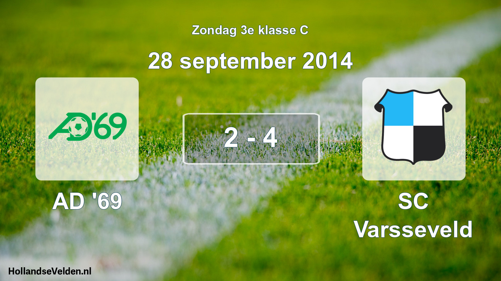 Total number of matches played: AD '69 - SC Varsseveld 2 - 4 (28 September 2014)