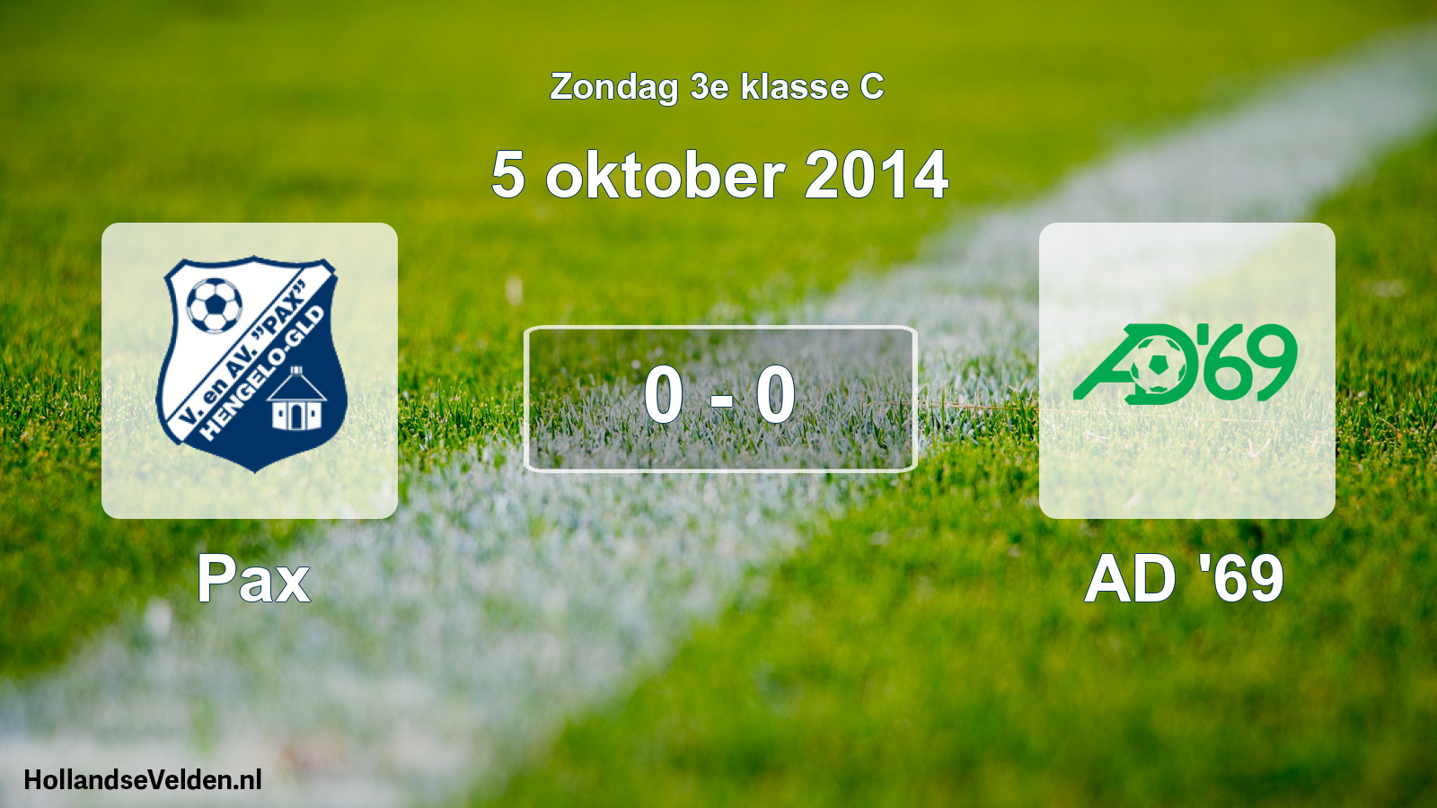 Total number of matches played: Pax - AD '69 0 - 0 (5 October 2014)