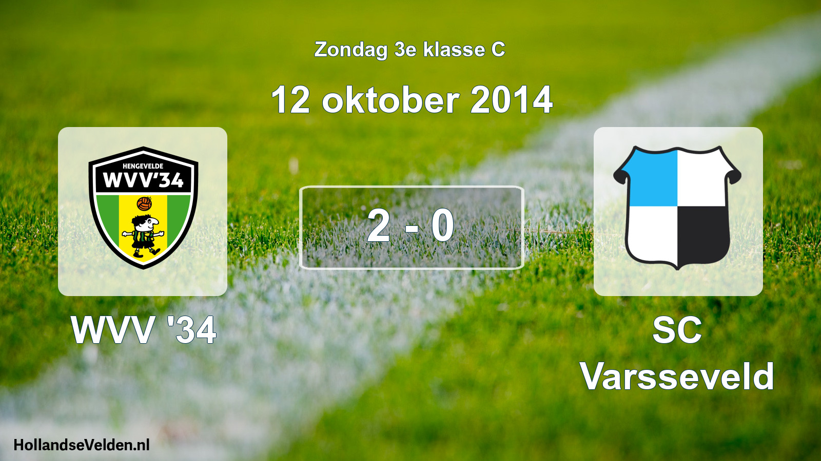 Total number of matches played: WVV '34 - SC Varsseveld 2 - 0 (12 October 2014)