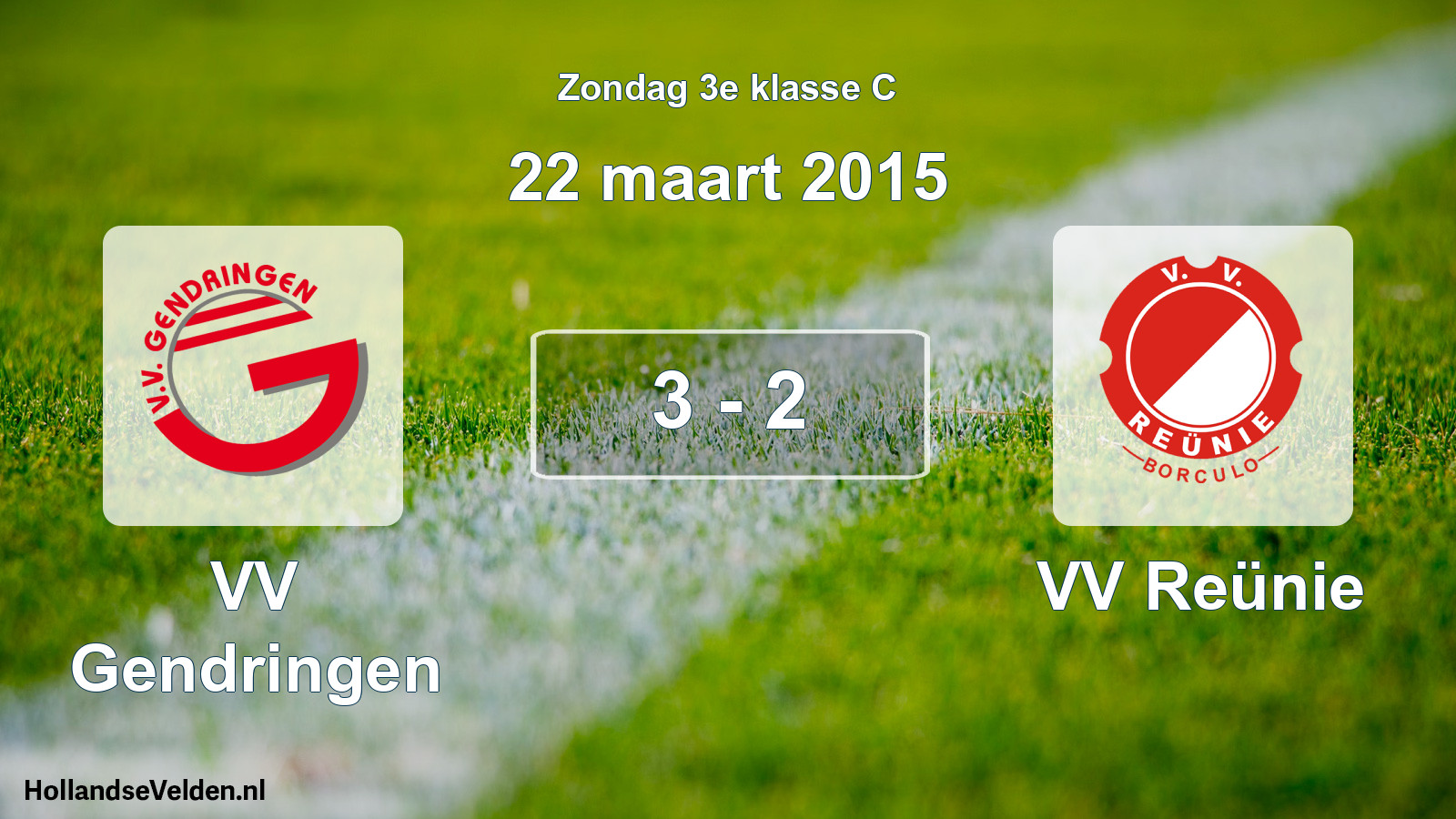 Total number of matches played: VV Gendringen - VV Reünie 3 - 2 (22 March 2015)