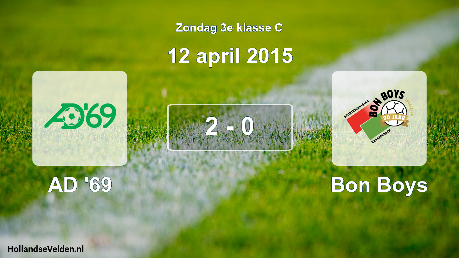 Total number of matches played: AD '69 - Bon Boys 2 - 0 (12 April 2015)