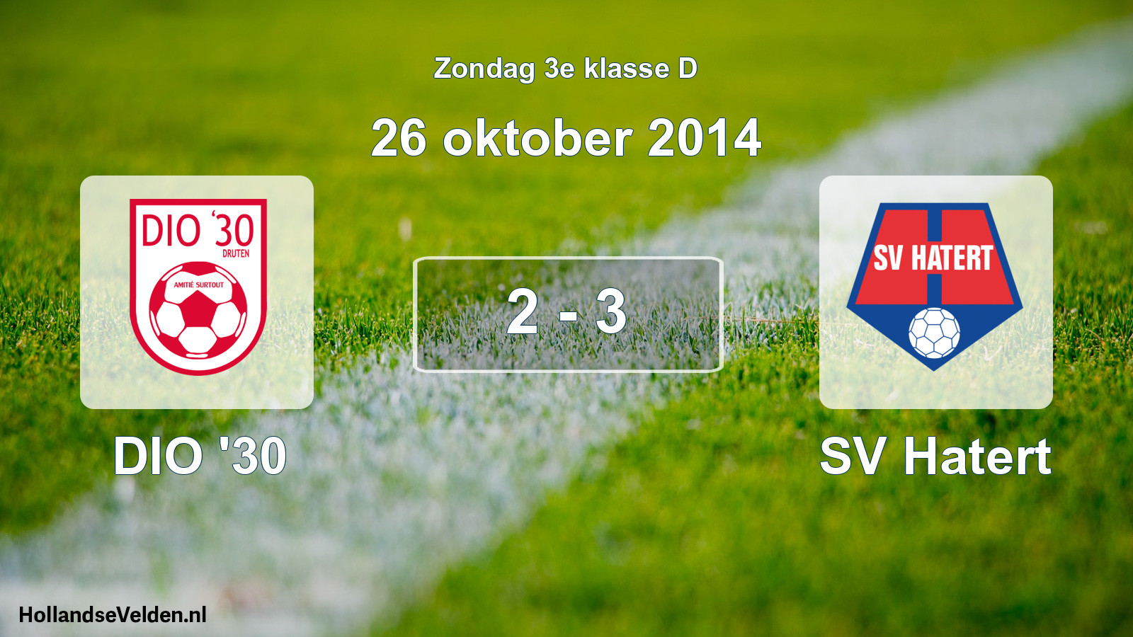 Total number of matches played: DIO '30 - SV Hatert 2 - 3 (26 October 2014)