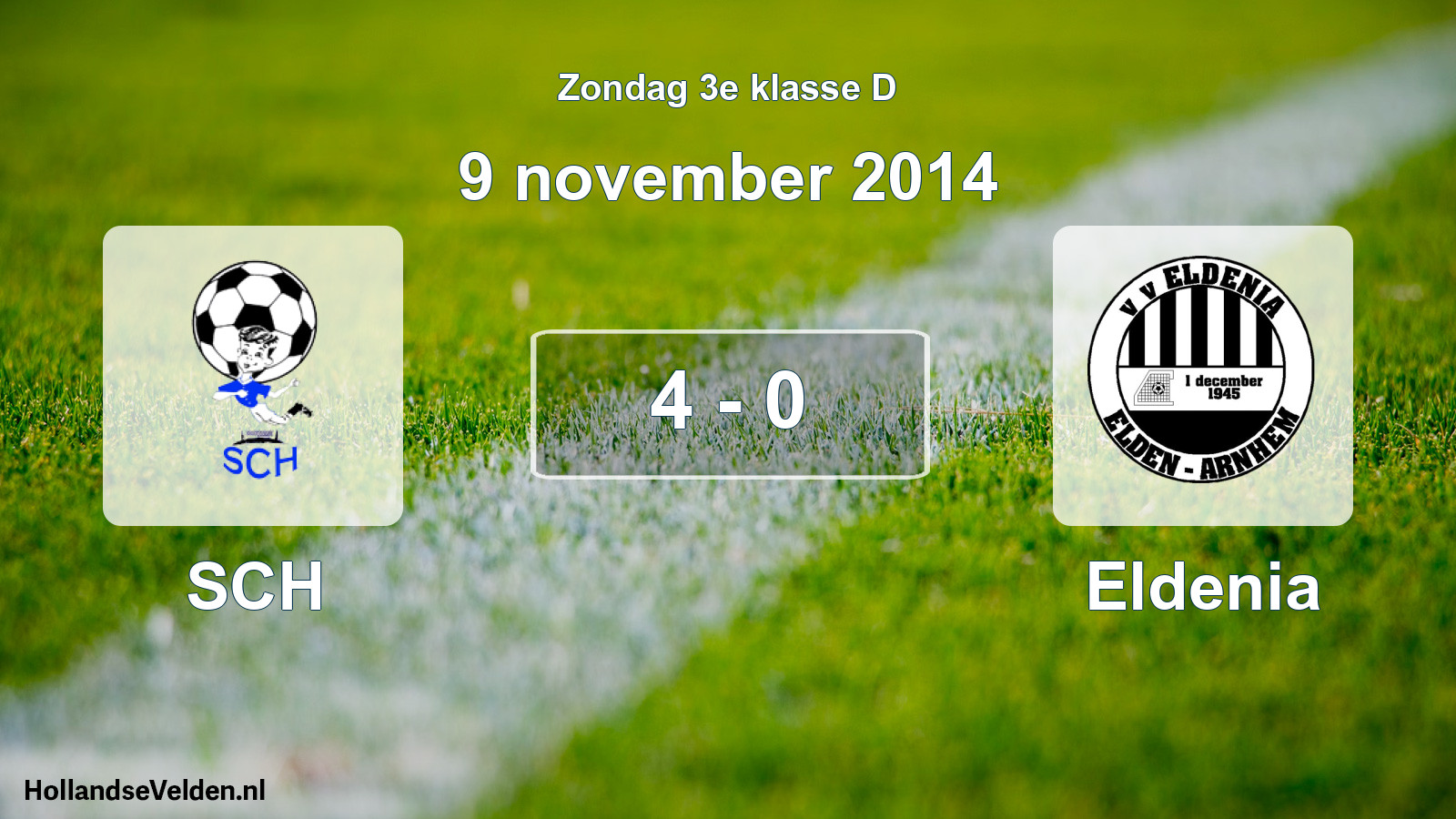 Total number of matches played: SCH - Eldenia 4 - 0 (9 November 2014)